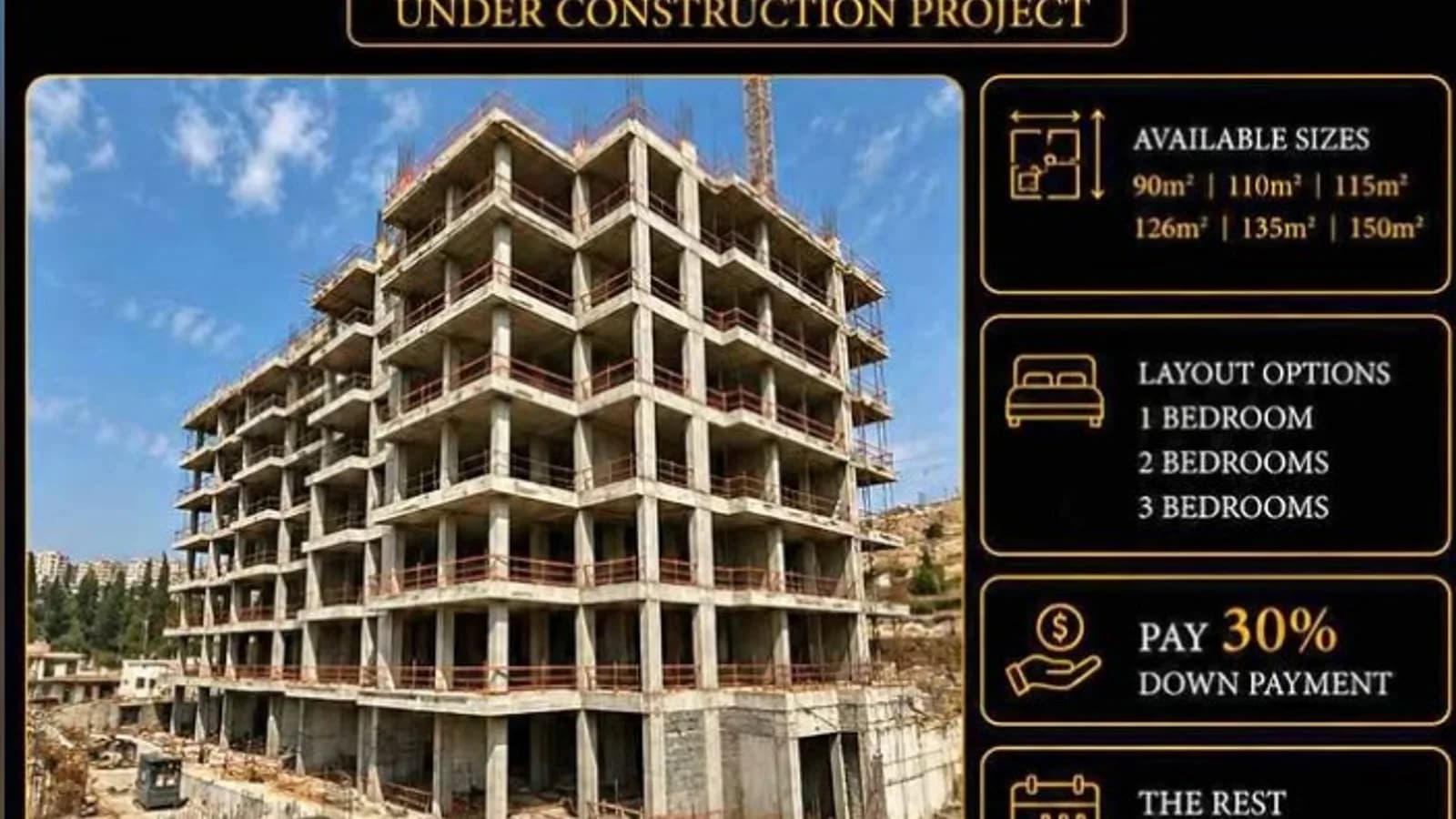 Under construction apartment building in Zouk Mosbeh Adonis