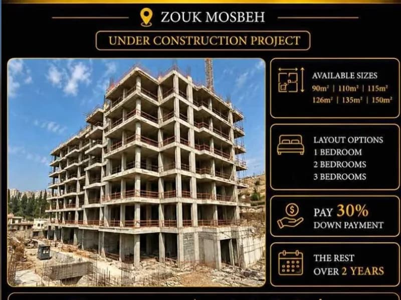 Under construction apartment building in Zouk Mosbeh Adonis