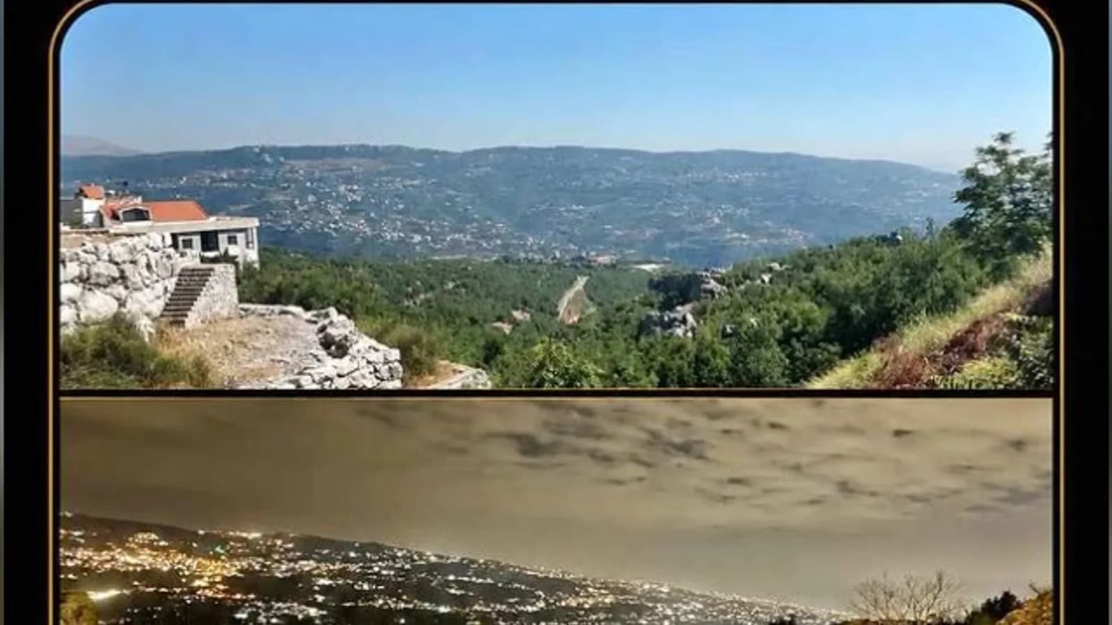 Hillside plot in Raifoun looking over the valley toward the coast